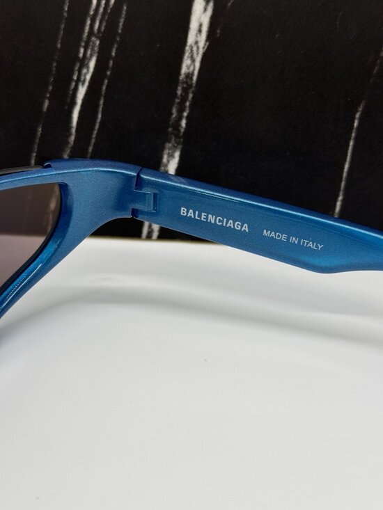 NEW BALENCIAGA BB0202S 003 BLUE OVERSIZED WOMEN SUNGLASSES BALENCIAGA EYEWEAR main image 8
